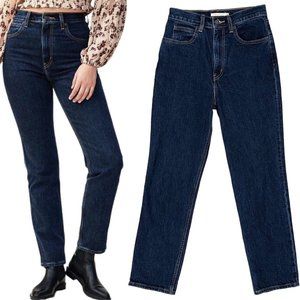 Levi’s Premium 70’s High Rise Slim Straight Jeans in Sonoma Stonewash Dark Wash